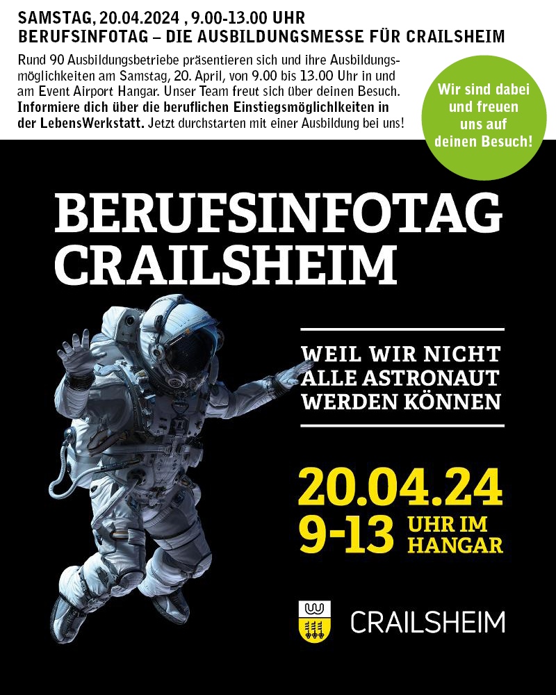 20.04.2024 Berufsinfotag – Die Ausbildungsmesse in Crailsheim
