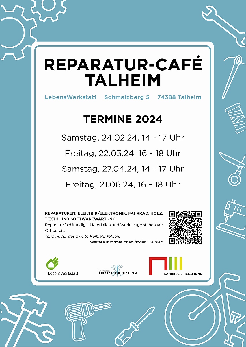 Reparatur-Café am 27.04.24 in Talheim