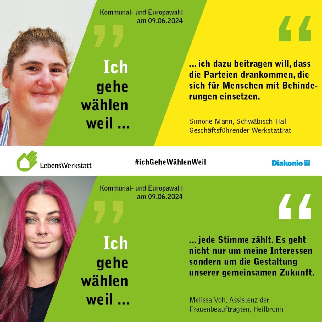 Zwei Frauen teilen, warum sie bei der Kommunal- und Europawahl 2024 wählen: Inklusion und gemeinsame Zukunft.