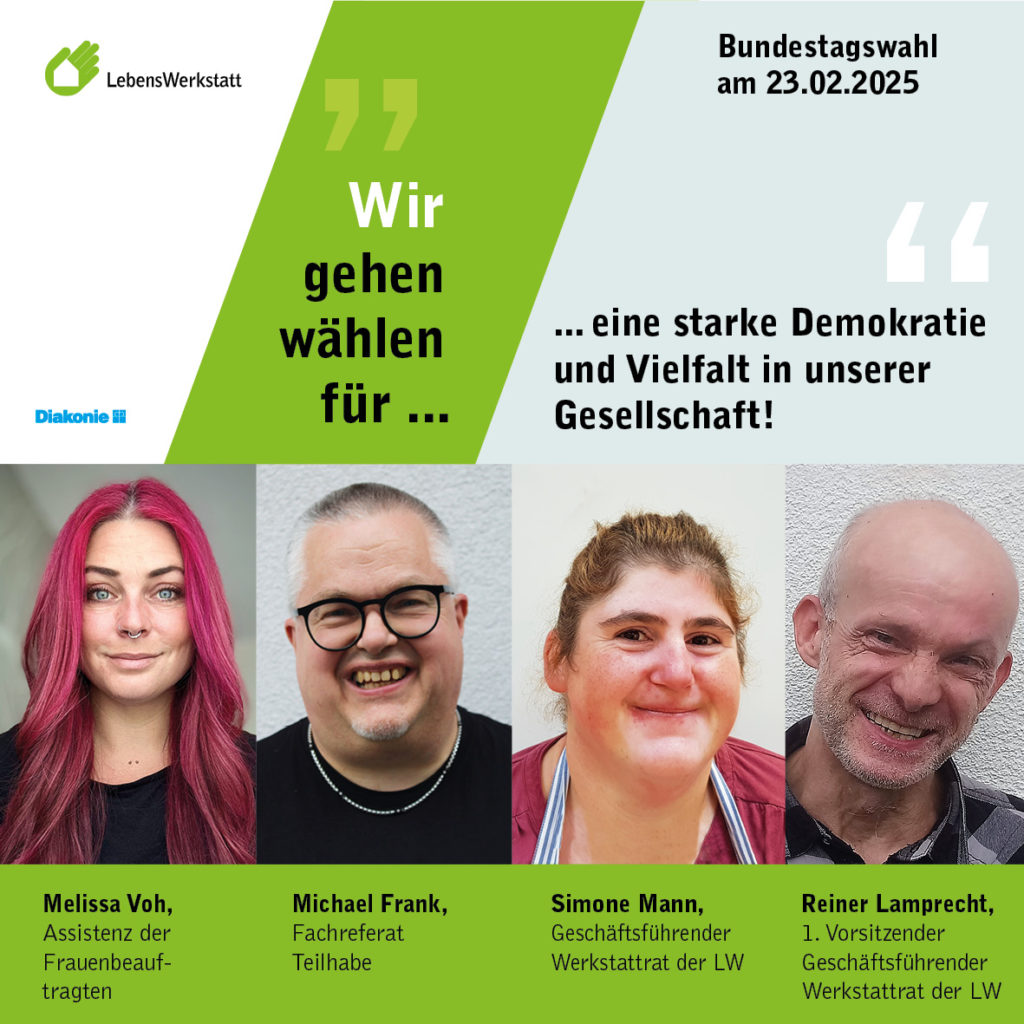 bild zeigt 4 menschen die wählen gehen wollen