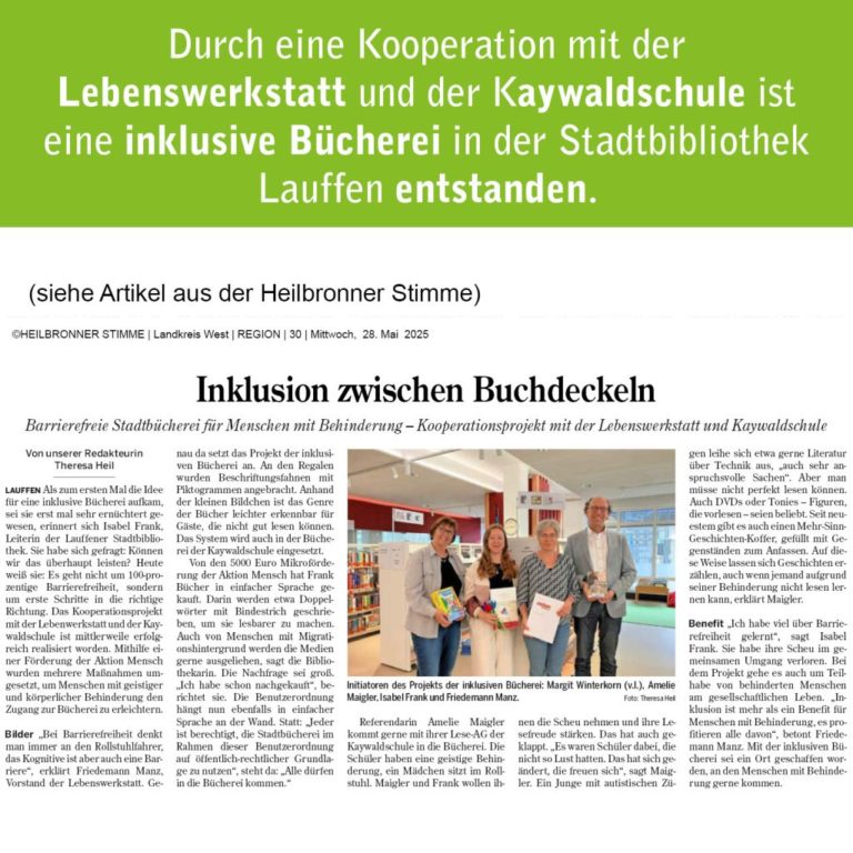 zeitungsauschnitt der eröffnung der bücherei