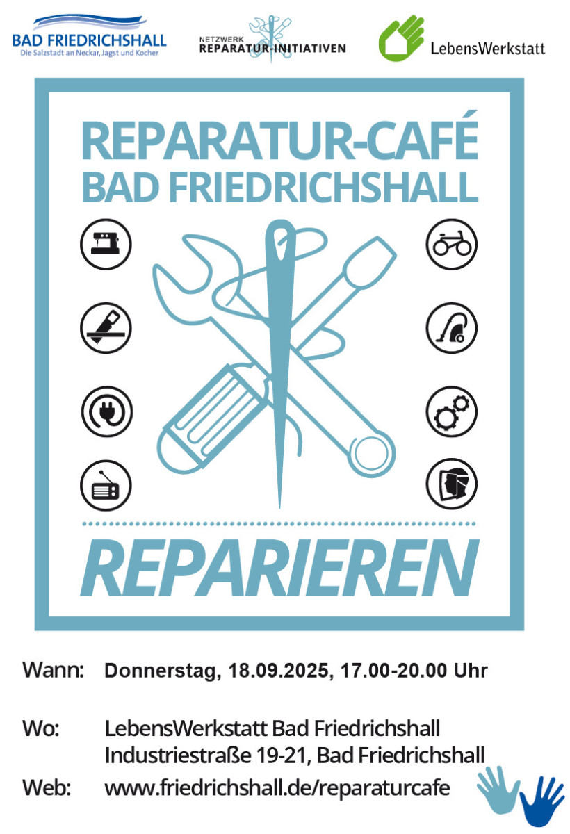 Reparatur-Café am 18.09. in Bad Friedrichshall