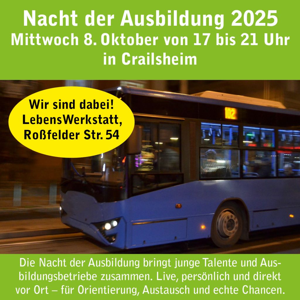 Nacht der Ausbildung 2025, Mi. 8. Oktober, 17 bis 21 Uhr, Crailsheim